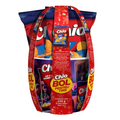 Imaginea PACHET CHIO CHIPS  CU SARE  2X125G + BOL
