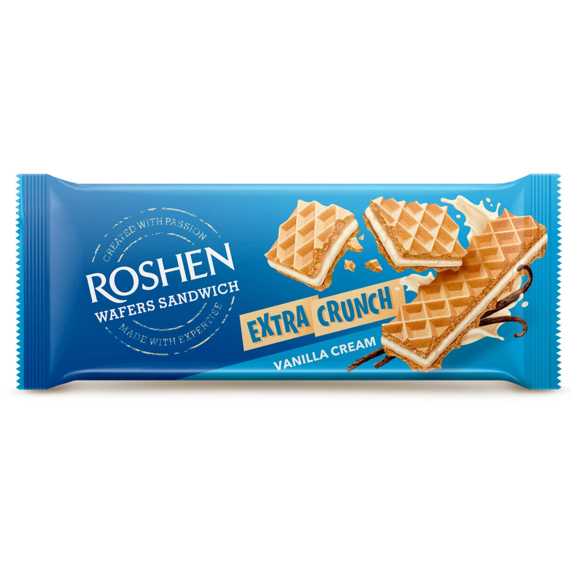 Roshen Napolitane Crocante Cu Umplutura De Vanilie