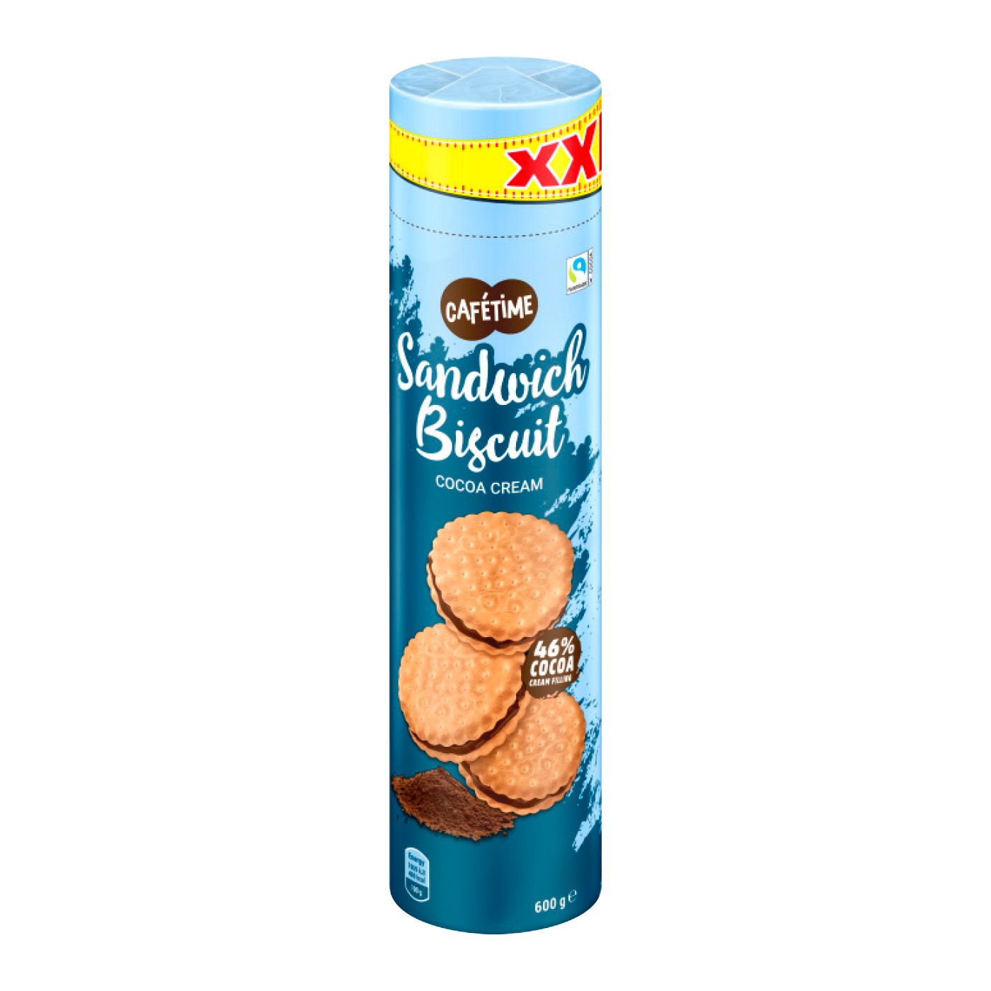 Cafetime Xxl Biscuiti Sandwich Cu Crema De Cacao 46% Cacao
