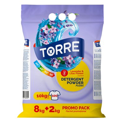 Imaginea TORRE DETERGENT PUDRA AUTOMAT LAVANDA SI LILIAC 8+2KG