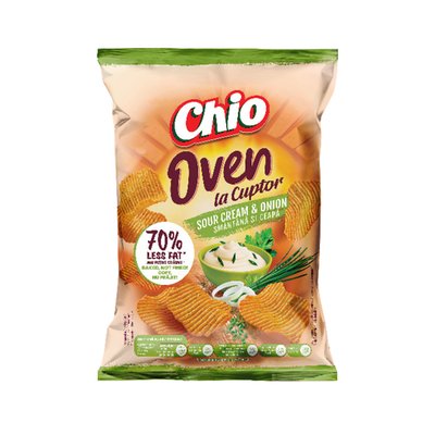 Imaginea CHIO CHIPS CUPTOR SNACK DIN CARTOFI CU GUST DE SMANTANA SI CEAPA