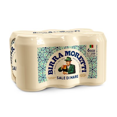 Imaginea BIRRA MORETTI SALE DI MARE BERE BL. PREM. NEFILT 4.8% 6X330ML SE P.AC.SI LA BUC+GARANTIE SGR6x0.50