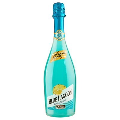 Imaginea ZAREA  BLUE LAGOON 0,75L 8% ALCOOL  CU SUC  DE ANANAS SI PORTOCALE+GARANTIE SGR 0.50LEI