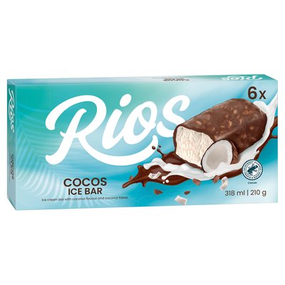 Imaginea RIOS BATOANE INGHETATA  AROMA SI FULGI DE COCOS 6X35G