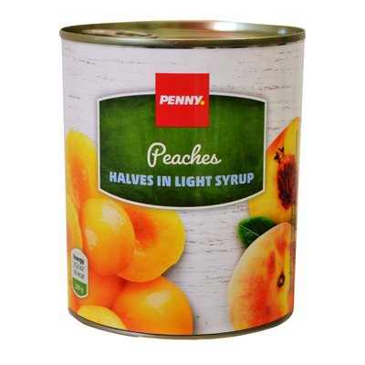 Imaginea PENNY PIERSICI JUMATATI IN SIROP  GREUTATE MASA NETA SCURSA 480GR