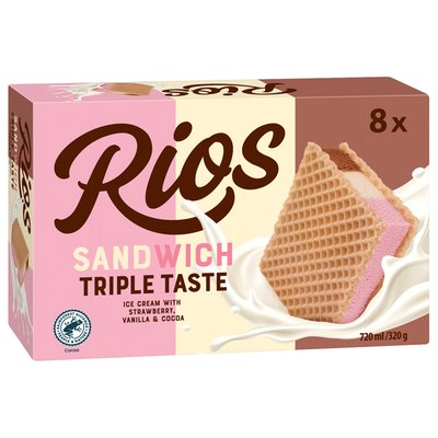 Imaginea RIOS INGHETATA   TRIPLE TASTE 8X40G