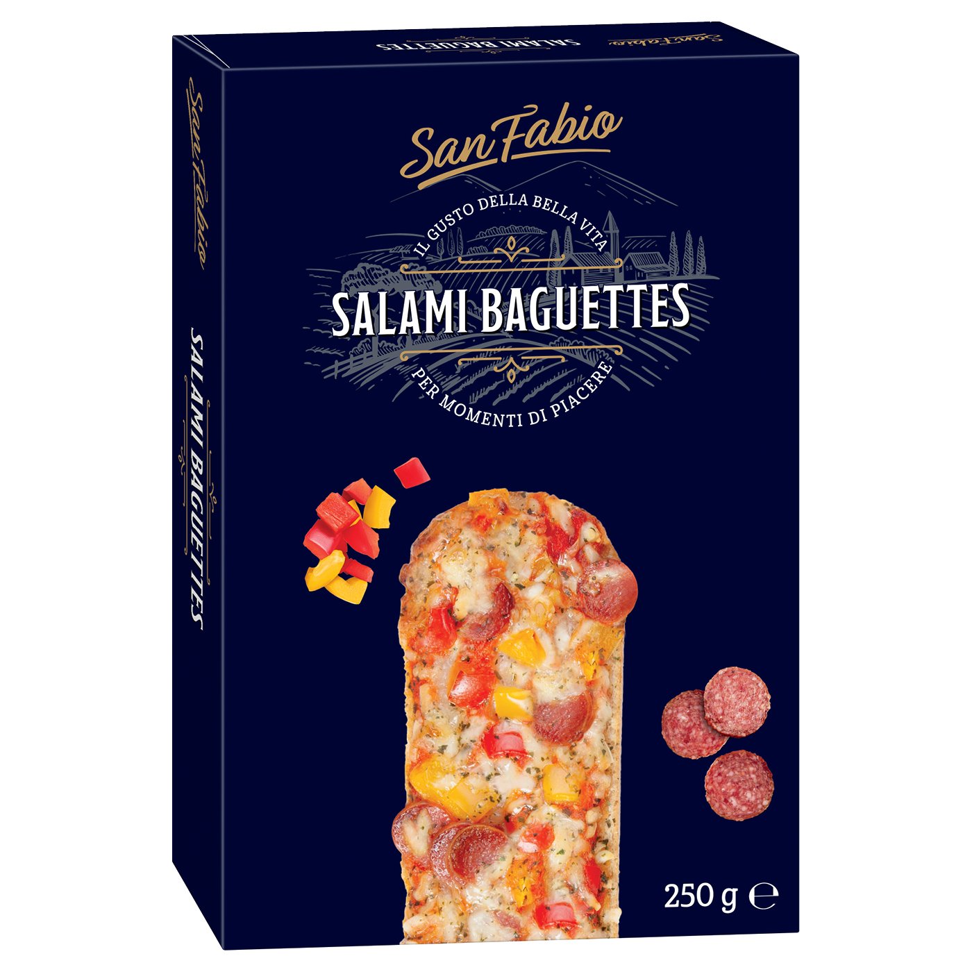 San Fabio Baghete Cu Salam 2x125g