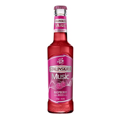 Imaginea STALINSKAYA MUSIC ZMEURA  4%ALC. 275ML .+GARANTIE SGR 0.50 LEI