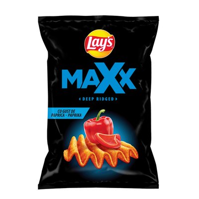 Imaginea LAY"S MAX CHIPSURI ONDULATE DIN CARTOFI CU GUST DE SMANTANA SI ARDEI PAPRICA