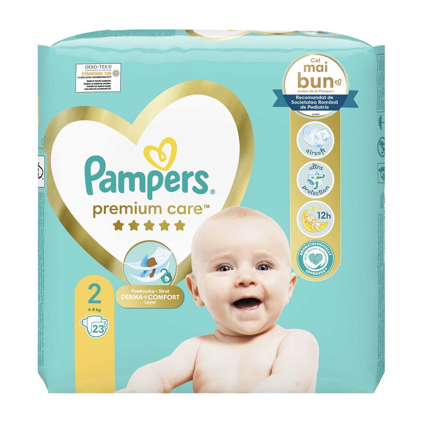 *pampers Prem.care Scut.nr2 4-8kg 46buc