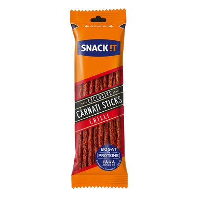 Imaginea SNACK IT EXCL CARNATI STICKS CHILLI 90G