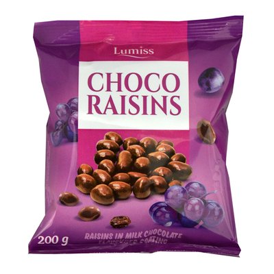 Imaginea LUMISS STAFIDE IN GLAZURA CU AROMA DE CIOCOLATA CU LAPTE