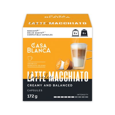 Imaginea CASABLANCA CAPSULE LATTE MACCHIATO COMPATIBILE DOLCE GUSTO 16BUC