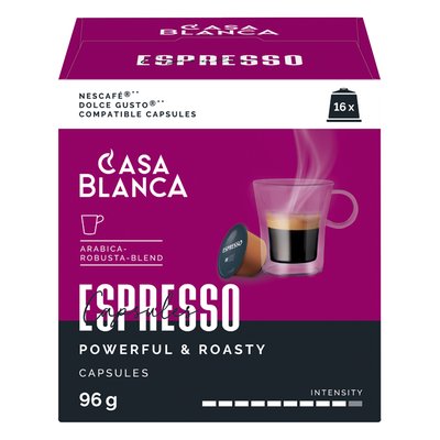 Imaginea CASABLANCA CAPSULE ESPRESSO  COMPATIBILE DOLCE GUSTO 16 BUC
