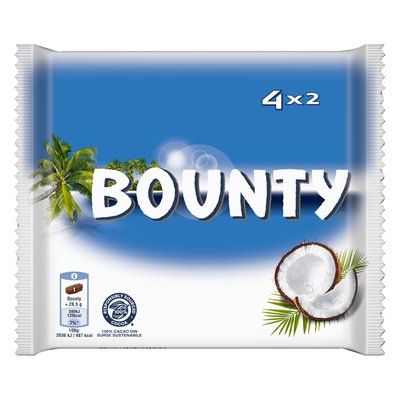 Imaginea BOUNTY BATON MIEZ COCOS FRAGED  INVELIT IN CIOCOLATA CU LAPTE
