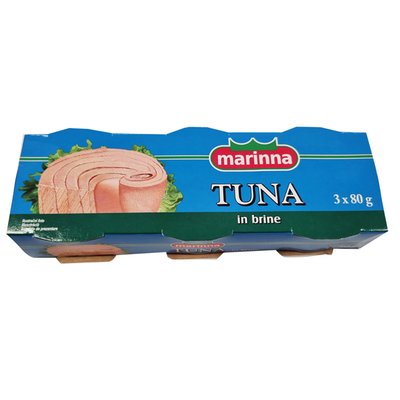 Imaginea MARINNA TON IN SUC PROPRIU 3X80G GREUTATE MASA NETA SCURSA 168GR