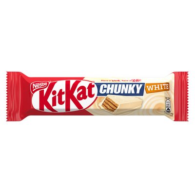 Imaginea KIT KAT CHUNCKY WHITE  BATON CU NAPOLITANA  CROCANTA ACOPERIT CU GLAZURA ALBA