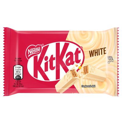 Imaginea KIT KAT WHITE  NAPOLITANA CROCANTA ACOPERITA CU GLAZURA ALBA