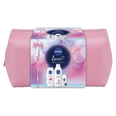 Imaginea NIVEA ROSE TOUCH LOTIUNE DE CORP +  GEL DE DUS + DEO ROLLON