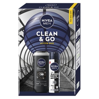 Imaginea NIVEA MEN CLEAN&GO DEO SPRAY 150ML + GEL DE DUS 250M