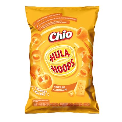 Imaginea CHIO HULA HOOPS SNACK DIN FAINA PORUMB  CU GUST DE CASCAVAL