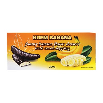 Imaginea KREM MINI BANANE IN GLAZURA DE CIOCOLATA