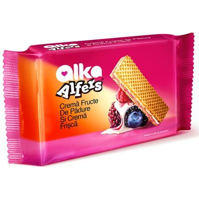 Imaginea ALFERS NAPOLITANE CU CREMA FRUCTE DE PADURE  SI CREMA FRISCA