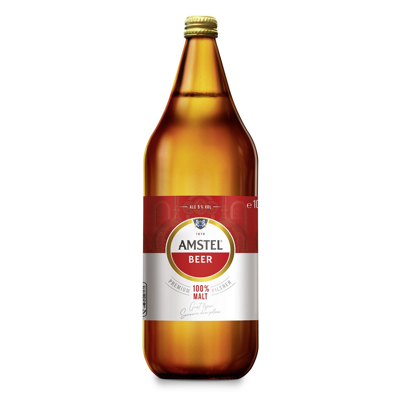 Amstel Bere Blonda 5% Alcool 1l .+garantie Sgr 0.50 Lei