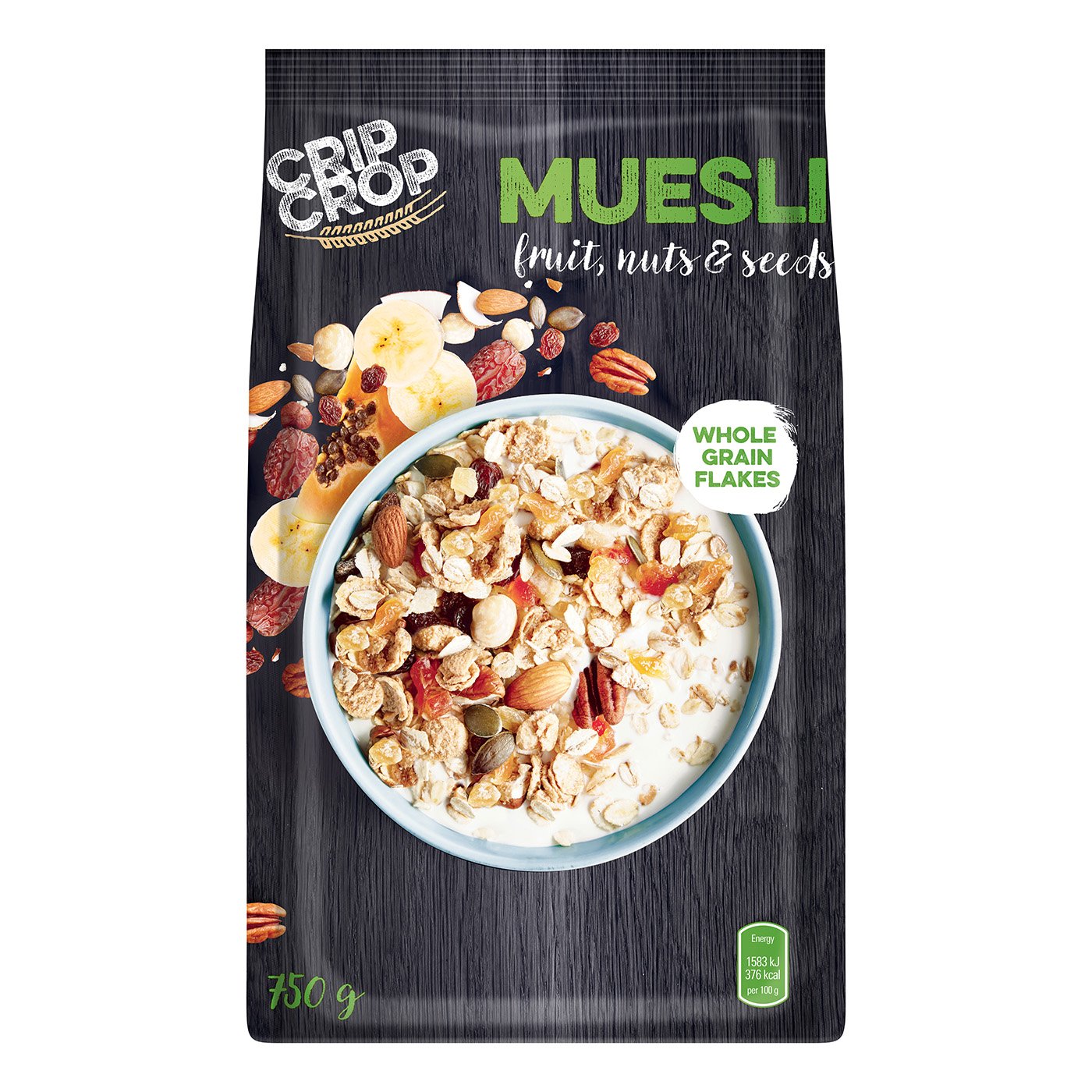 Cripcrop Muesli Fructe, Nuci& Seminte 750g
