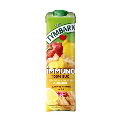 Imaginea TYMBARK IMMUNO 100% SUC MAR LAMAIE DOVLEAC GHIMBIR 100% SUC OBTINUT PARTIAL DIN SUCURI CONCENTRATE 1L