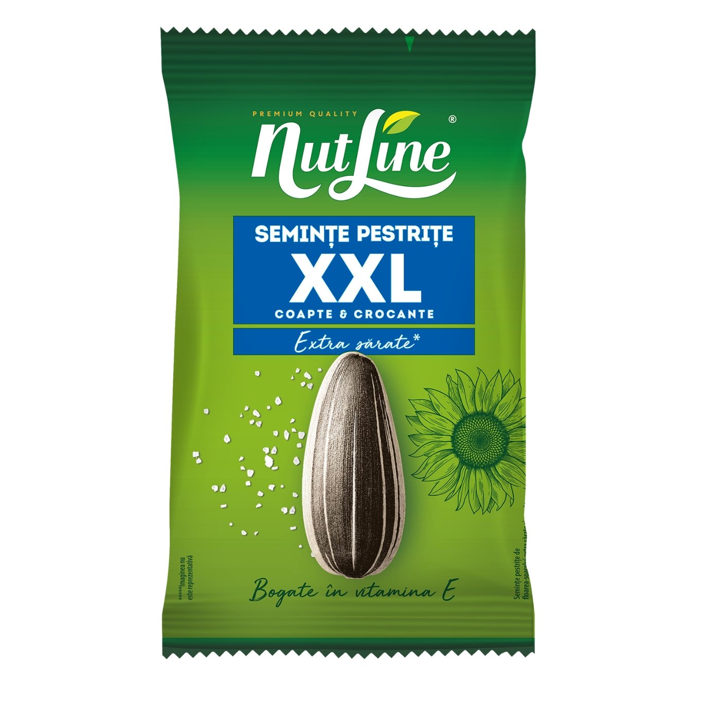 Nutline Seminte Pestrite Xxl De Floarea Soarelui Extra Sarate Si Coapte