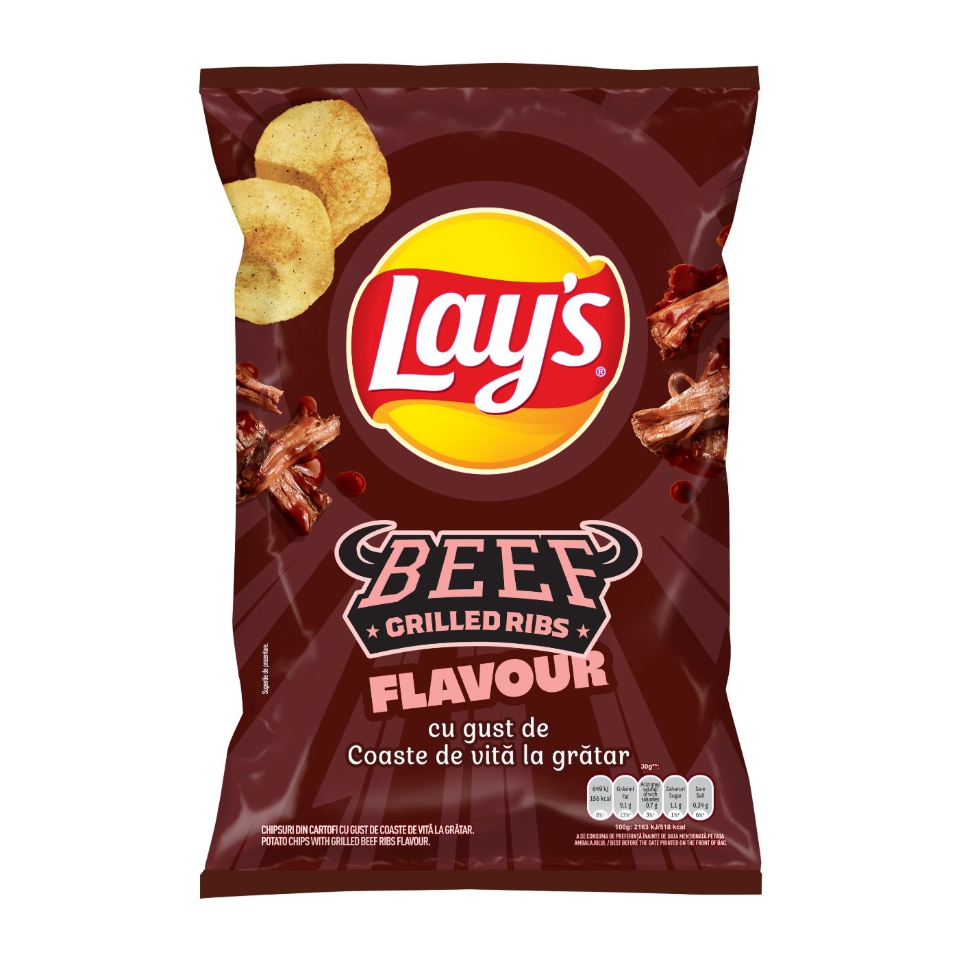 Lay"s Chips Cartofi Cu Gust De Coaste De Vita La Gratar