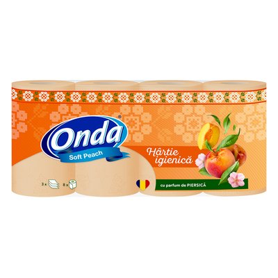 Imaginea ONDA HARTIE IGIENICA PIERSICA 8 ROLE 3STR