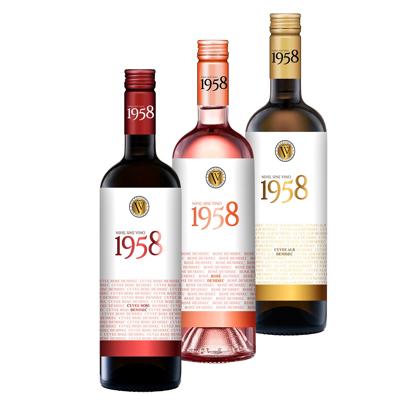 1958vin Alb/rosu/rose Demise375 Ml