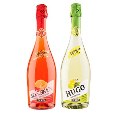 Imaginea ZAREA SEX ON THE BEACH2 BUC /HUGO 4 BUC 7%ALC 750ML COCKTAIL EFERVESCENT+GARANTIE SGR 0.50BANI