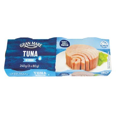 Imaginea GRAN MARE TON IN SUC PROPRIU 3X80G GREUTATE MASA SCURSA 168GR  ( 3X56GR )