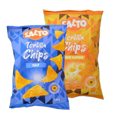 Imaginea SALTO CHIPSURI DIN PORUMB DIVERSE SORTIMENTE  SARE/ CASCAVAL 200G