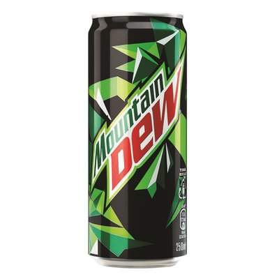 Imaginea MOUNTAIN DEW BAUTURA RACORITOARE CARBOGAZOASA CU GUST DE CITRICE DOZA 250ML