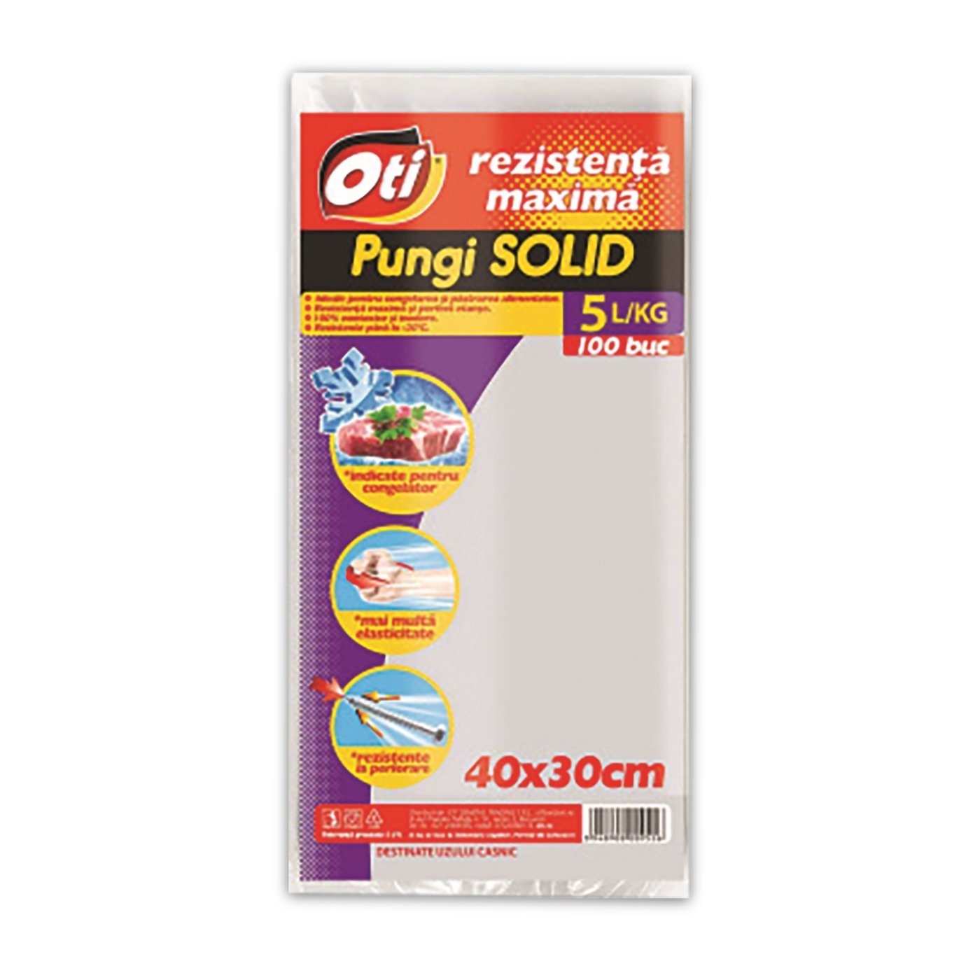 Pungi Uz Casnic 40x30cm Chn 5l, 100 Bucati
