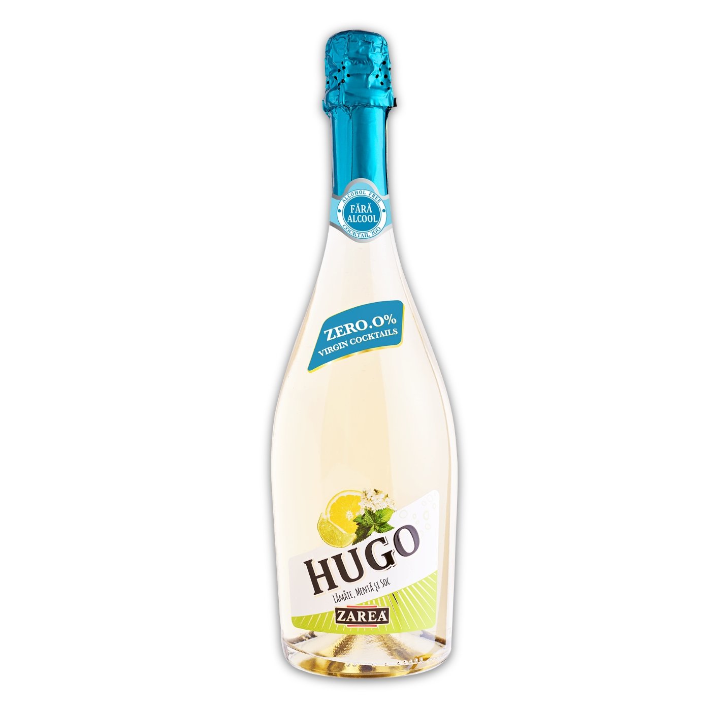 Zarea Hugo 750ml 0.0%alcool Cu Suc De Menta,lamaie Si Soc+garantie Sgr 0.50lei