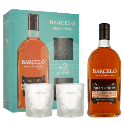 Barcelo Gran Anejo + 2 Glasses