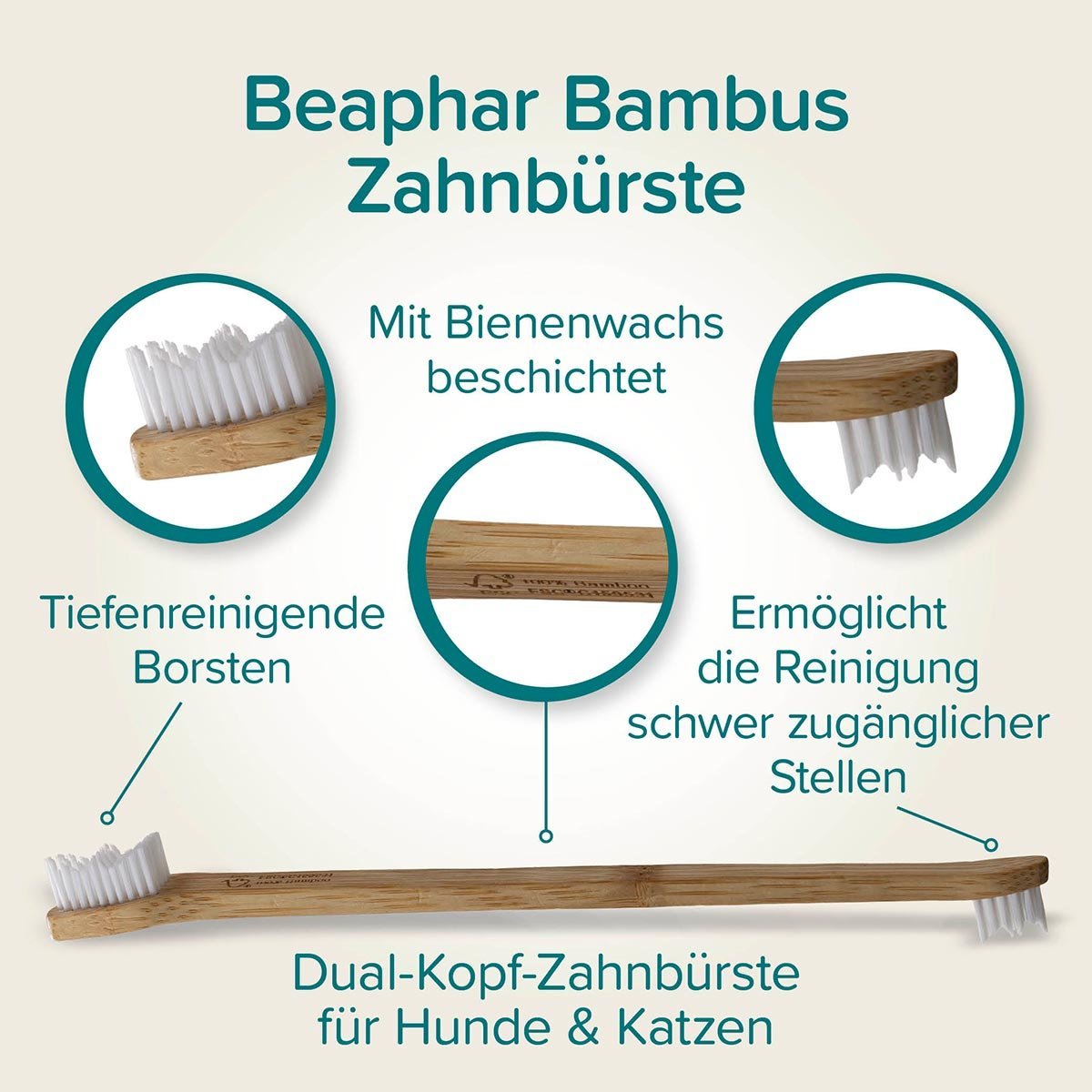 beaphar Bambus-Zahnbrste fr Hunde und Katzen kaufen bei ZooRoyal