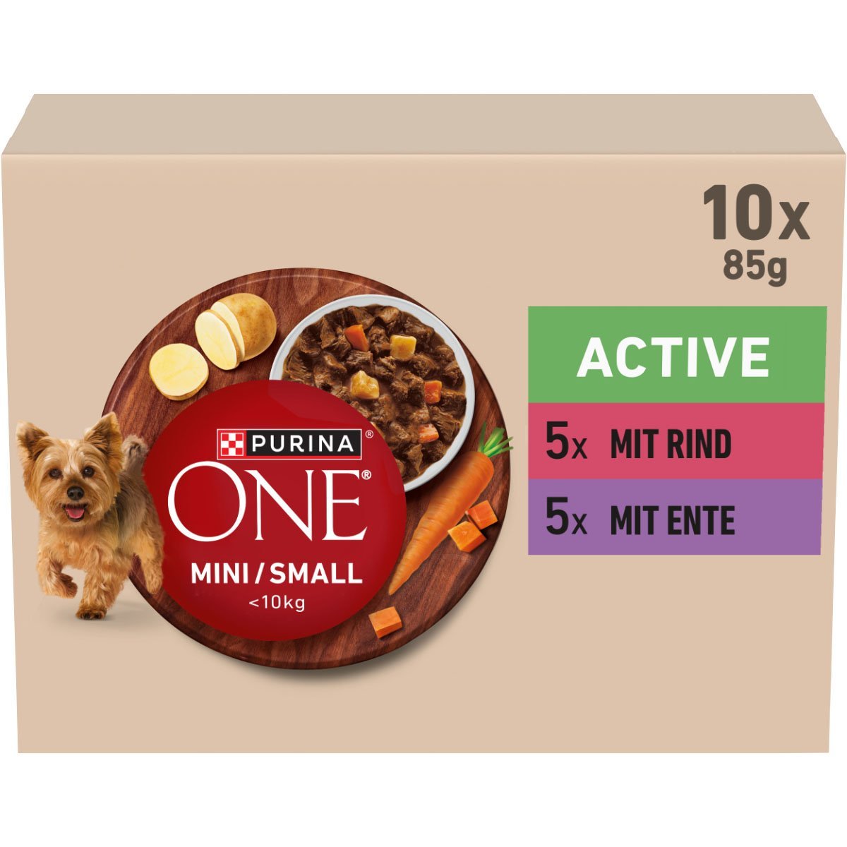 PURINA ONE MINI <10kg Active Multipack 10x85g kaufen bei ZooRoyal