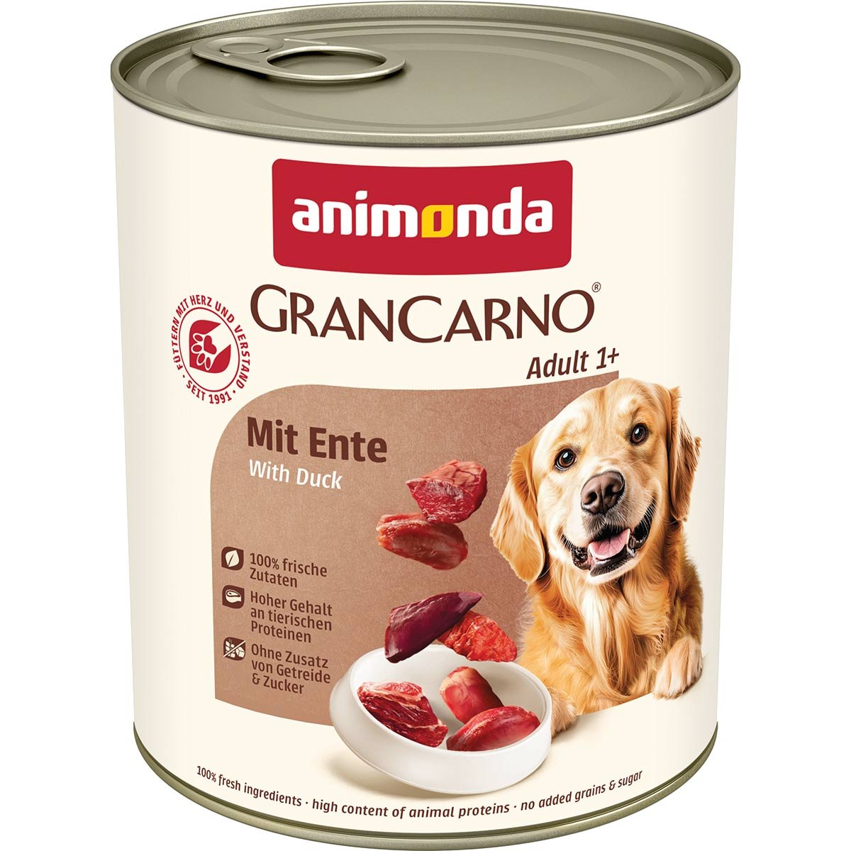 animonda GranCarno Adult mit Ente - 800g kaufen bei ZooRoyal