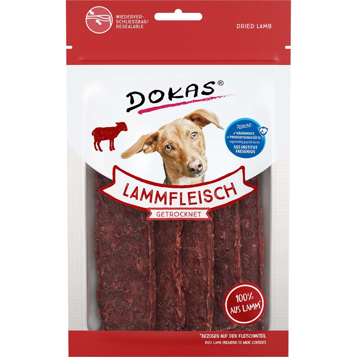 Dokas Hundesnack Lammfleisch getrocknet - 70g kaufen bei ZooRoyal