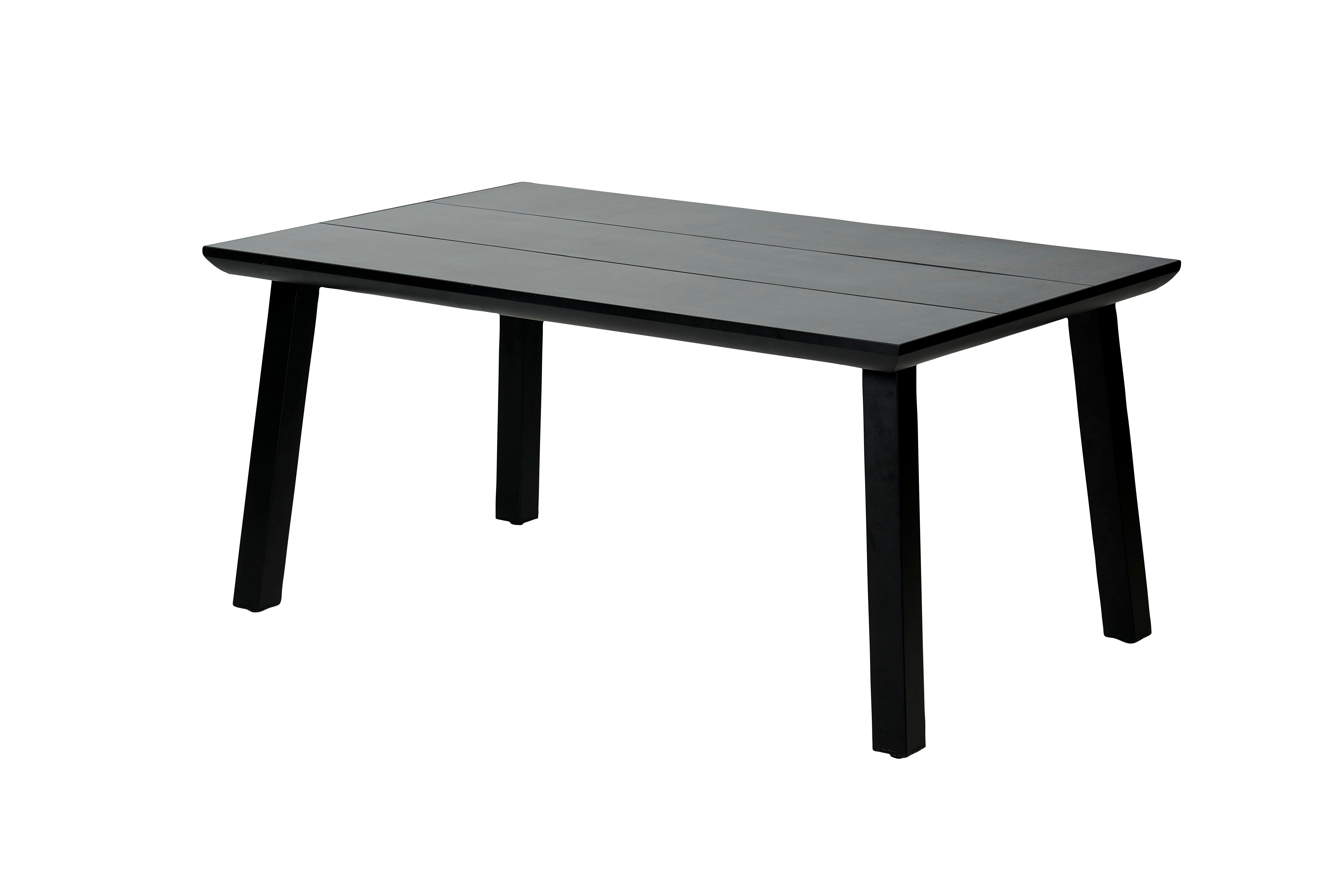 FORMAX Table de jardin avec pieds noir H 5,8 x Larg. 101 x Long. 160 cm