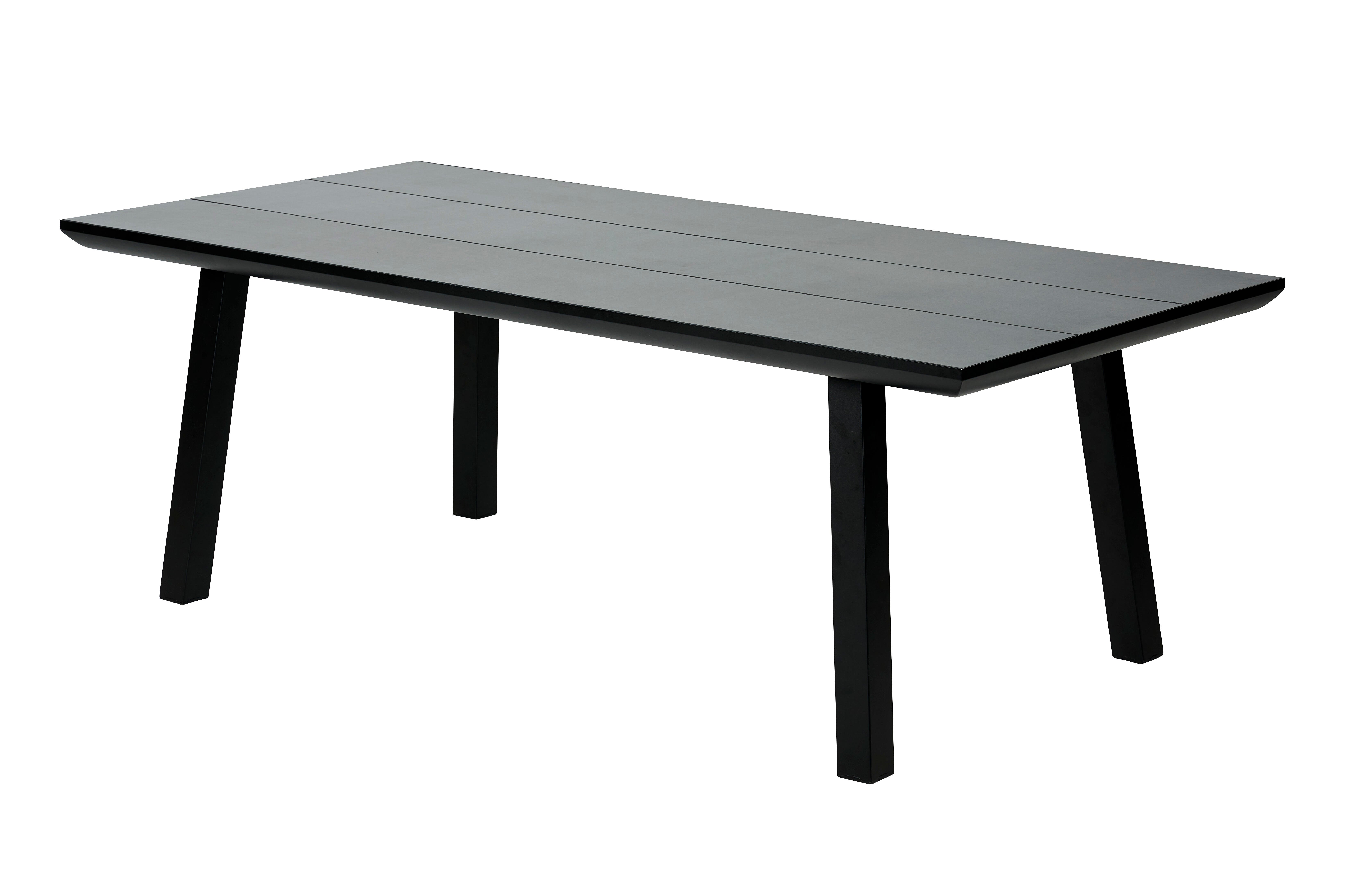 FORMAX Tavolo da giardino con gambe nero H 5,8 x W 101 x L 216 cm