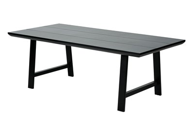 FORMAX Gartentisch mit A-Beinen Schwarz H 5,8 x B 101 x L 216 cm