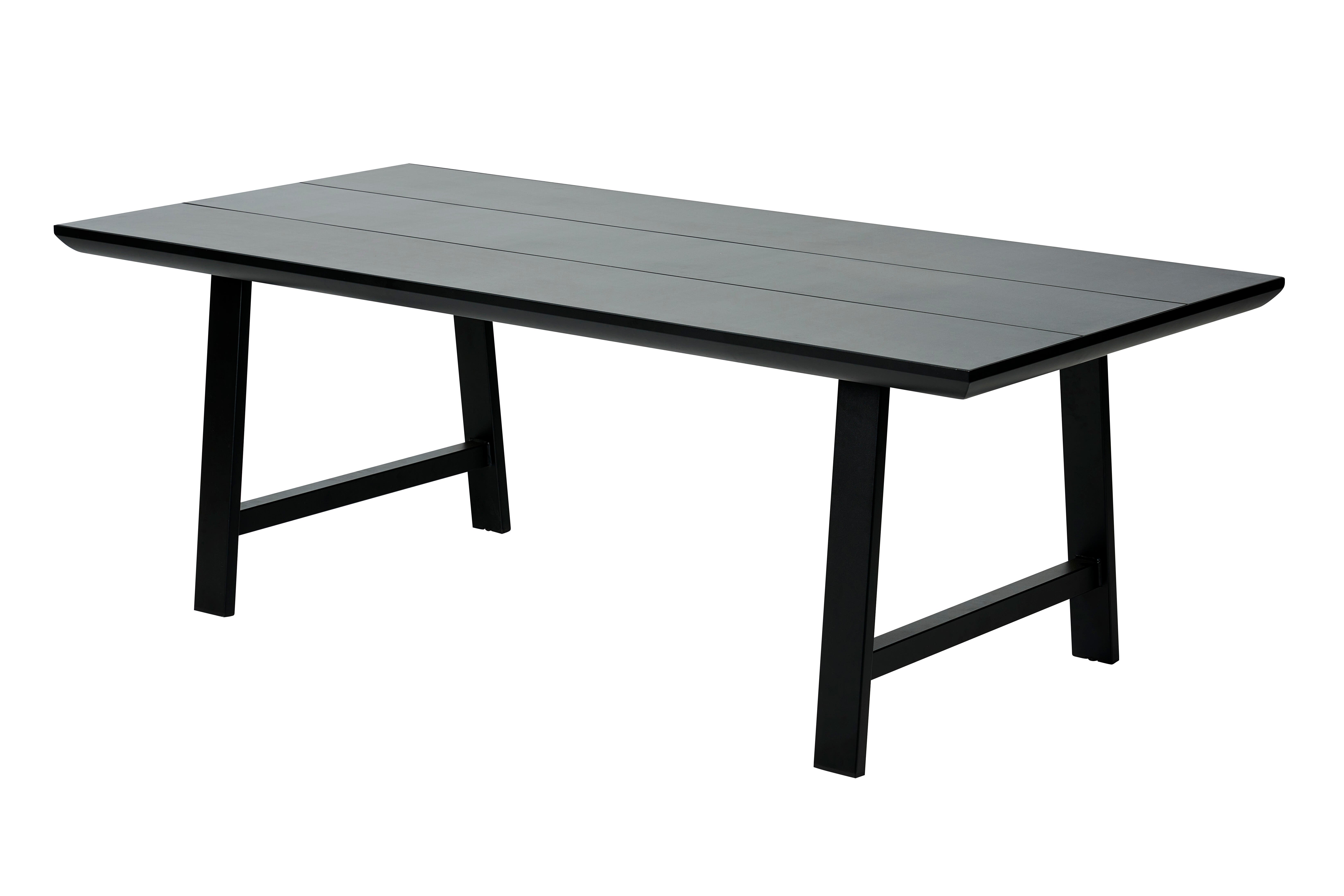 FORMAX Tavolo da giardino con gambe A nero H 5,8 x W 101 x L 216 cm