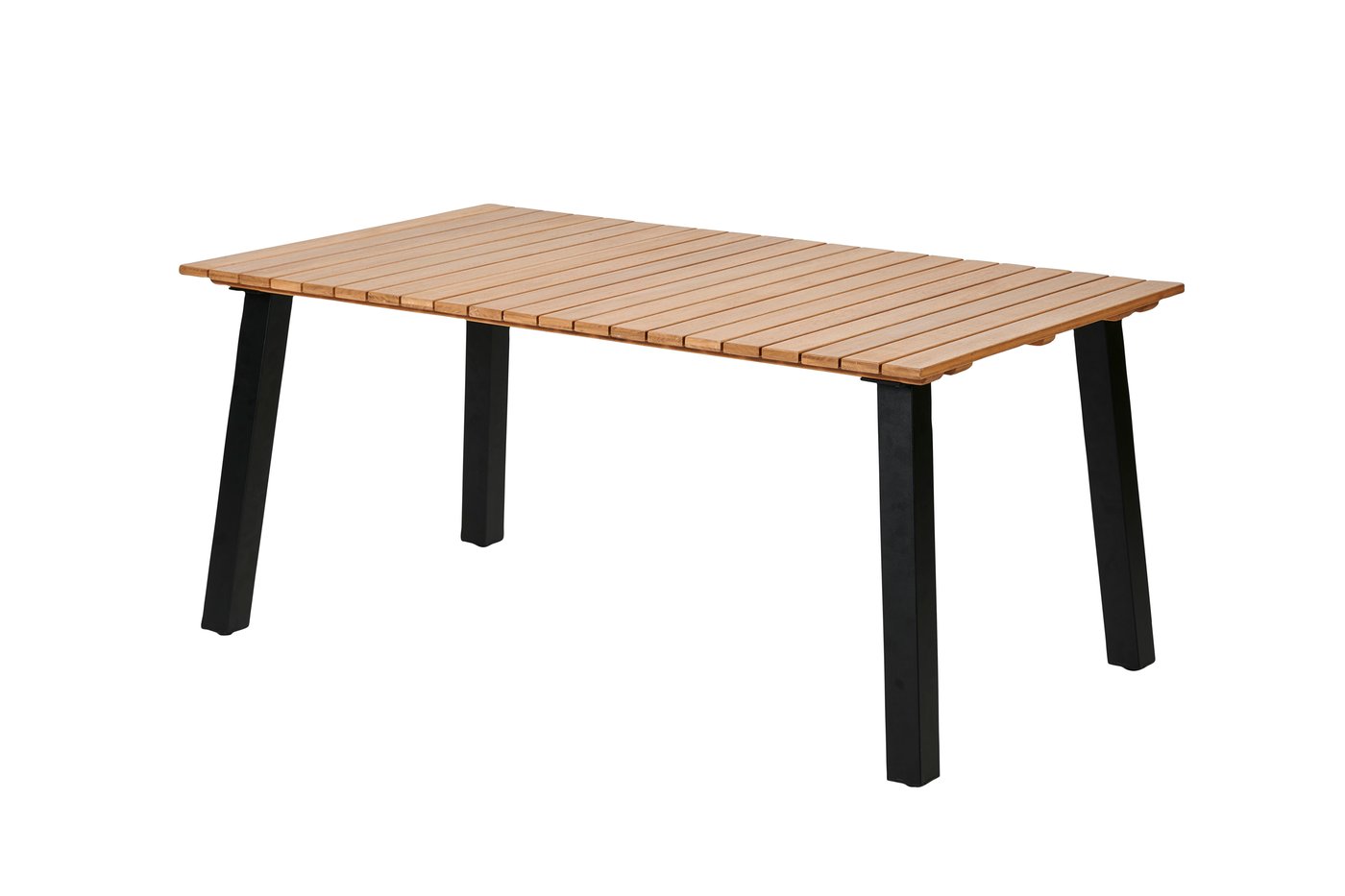 FORMAX Table de jardin avec pieds natural/noir H 5,8 x Larg. 101 x Long. 160 cm